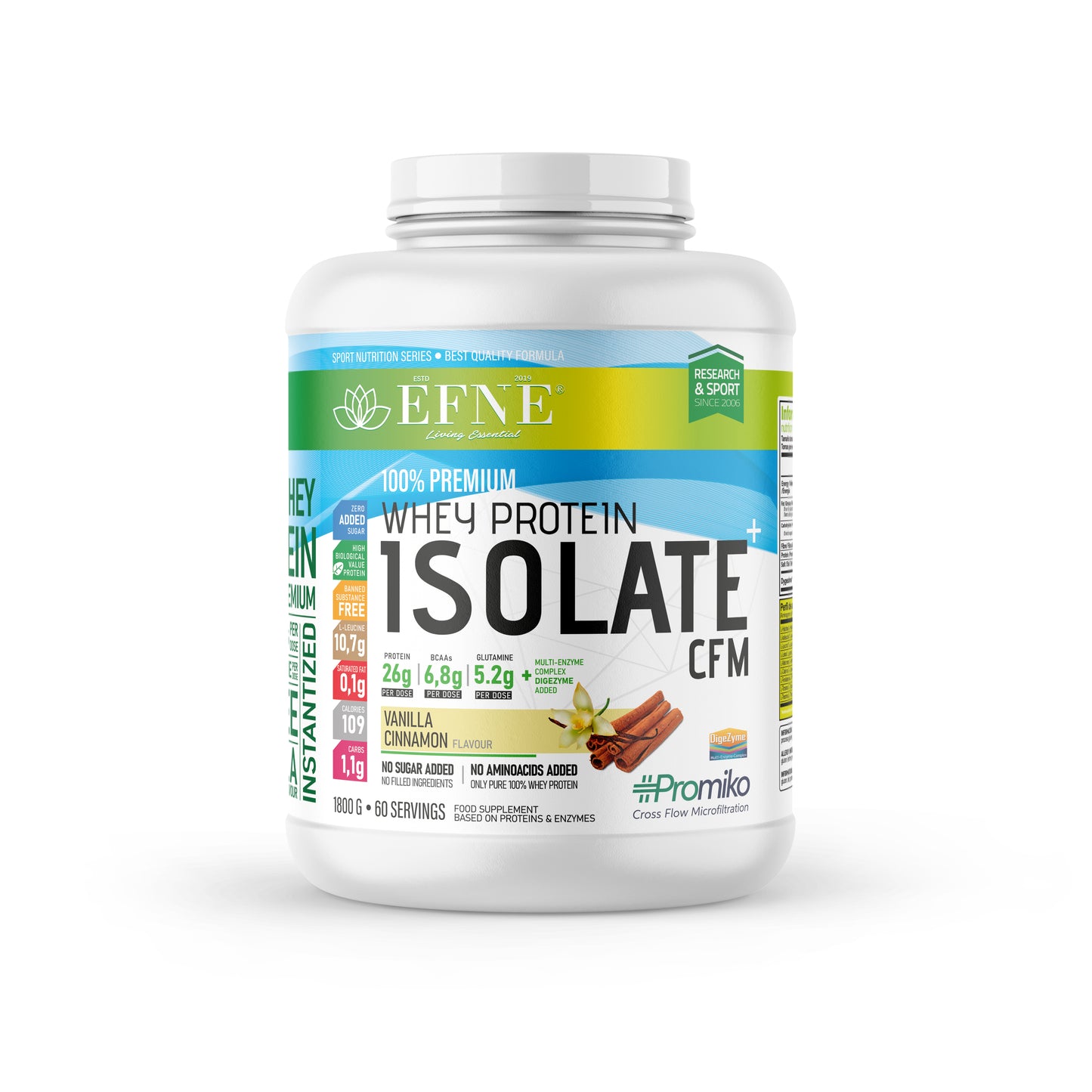 Proteína Isolate EFNE – Sabor Vainilla Cinnamon