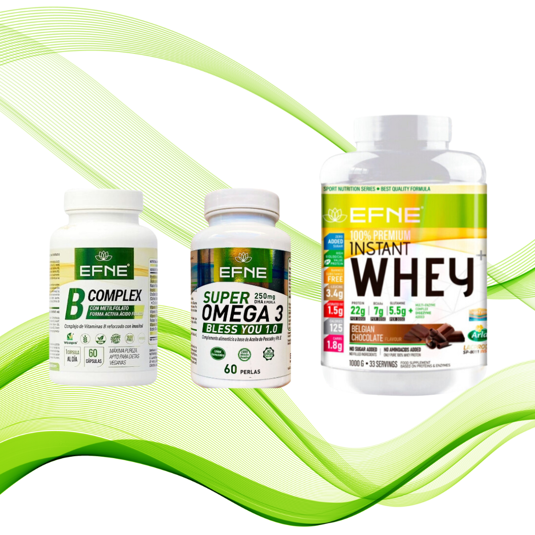 Pack EFNE – Básico: Proteína + Creatina + Multivitamínico