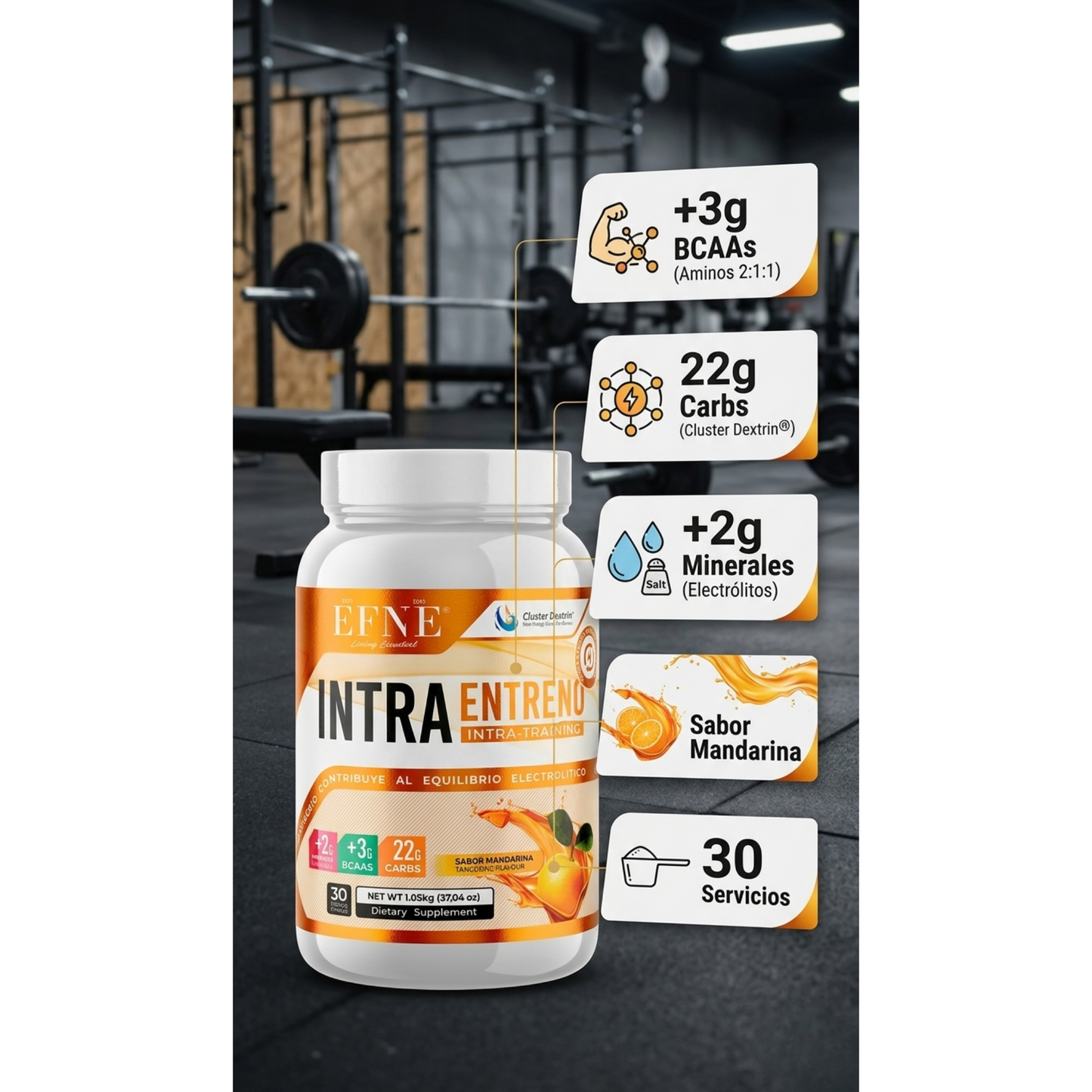 EFNE Intra Entreno (Intra-Training) Sabor Mandarina (1.05kg)
