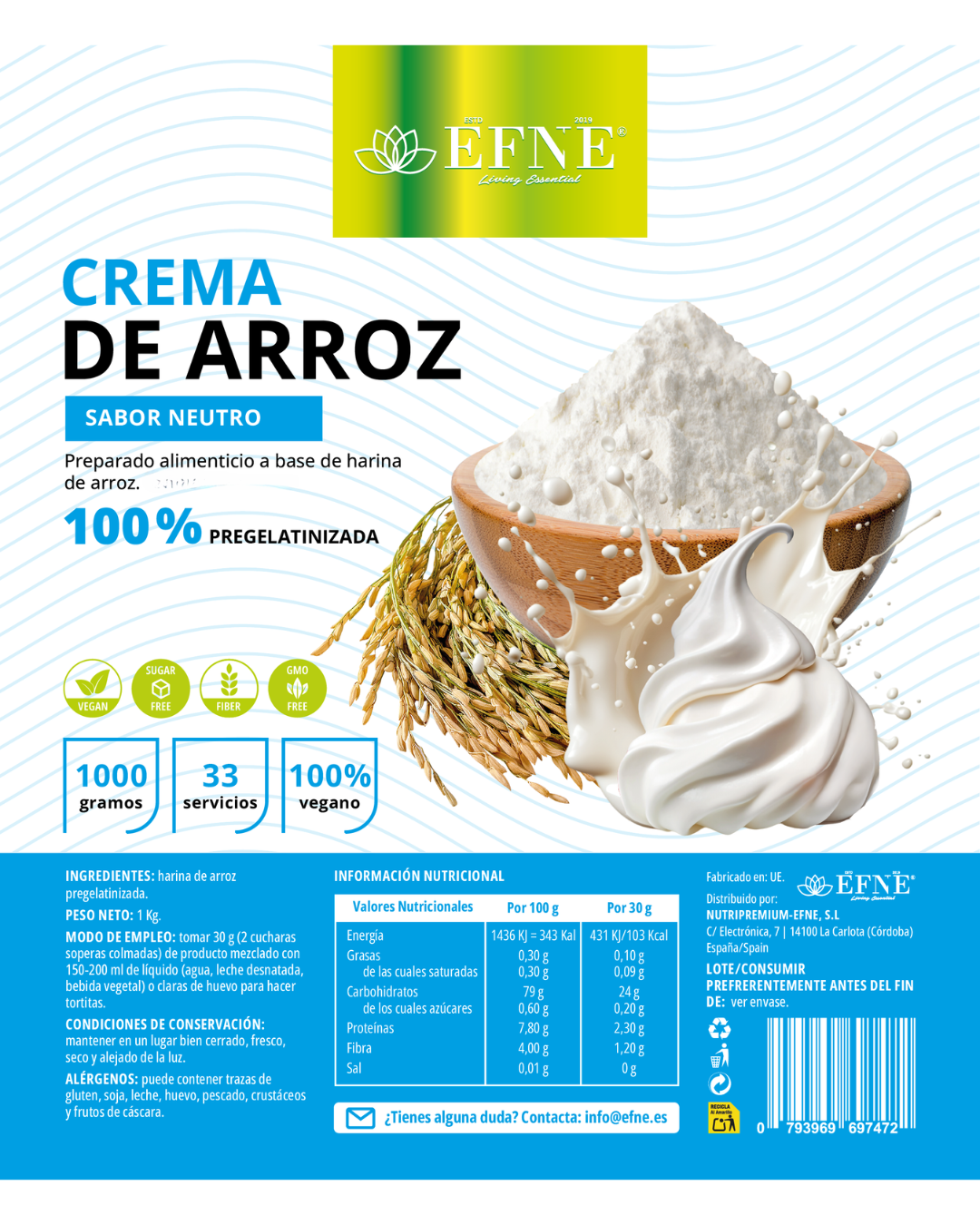 Crema de Arroz Neutra