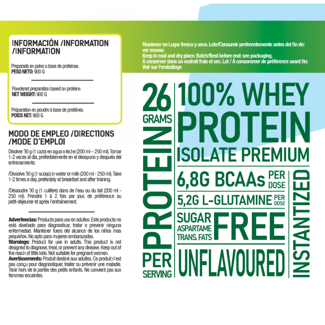Proteína Isolate EFNE – Sin Sabor, 100% pura