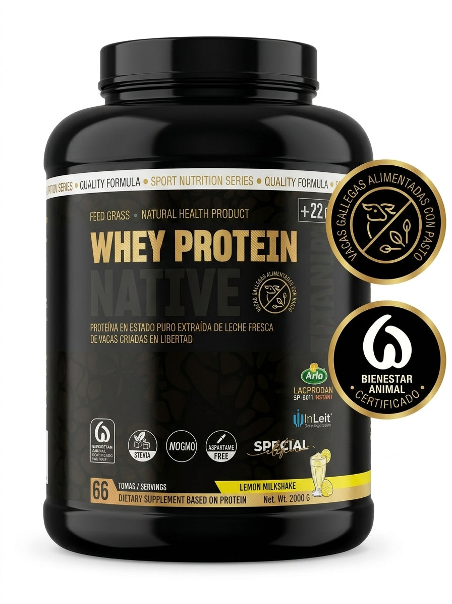 EFNE Whey Protein Native 2kg – Proteína Native Triple Patente (Arla, RENYLAC, InLeit) Sabor Vanilla Royale