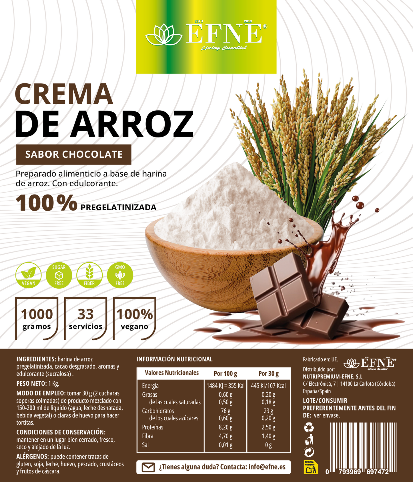 Crema de Arroz Chocolate