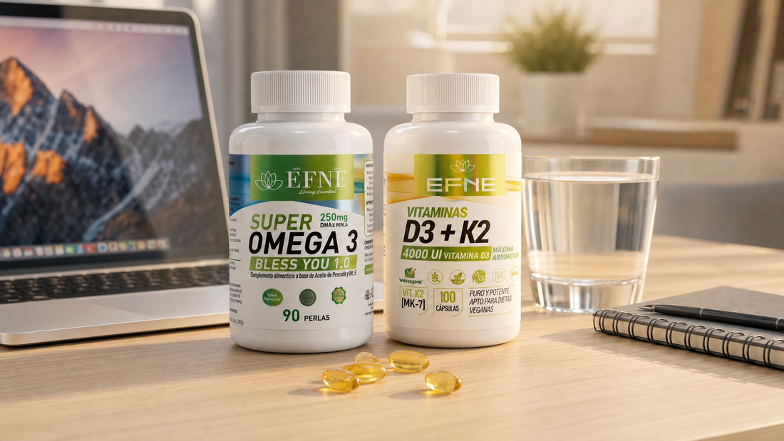 ¿Niebla mental y falta de energía? Por qué el Omega 3 y la D3+K2 son el "stack" definitivo