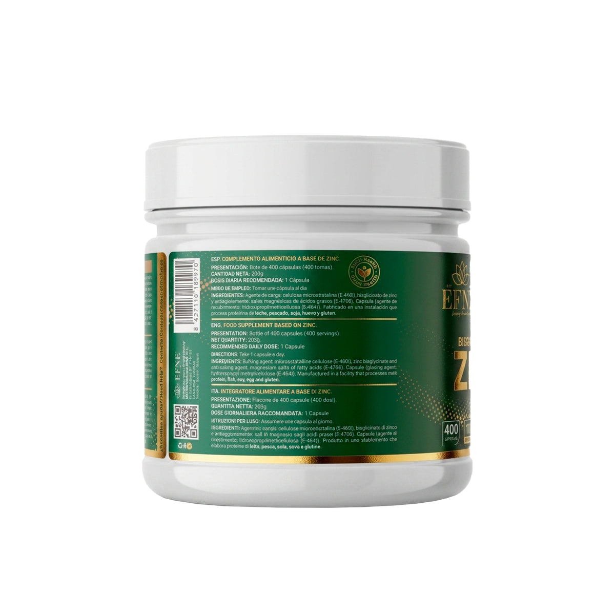 BISGLICINATO DE ZINC EFNE (400 CAPS)