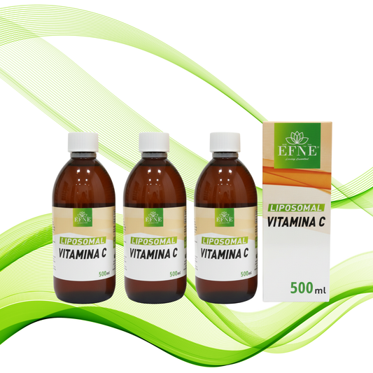 Pack 3 botes Vitamina C Liposomal 500 ml EFNE | Fórmula de Oncólogos | 1050mg