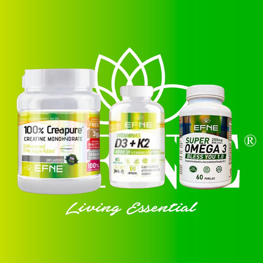 Pack Creatina Creapure, Omega 3 y Vitaminas D3+K2