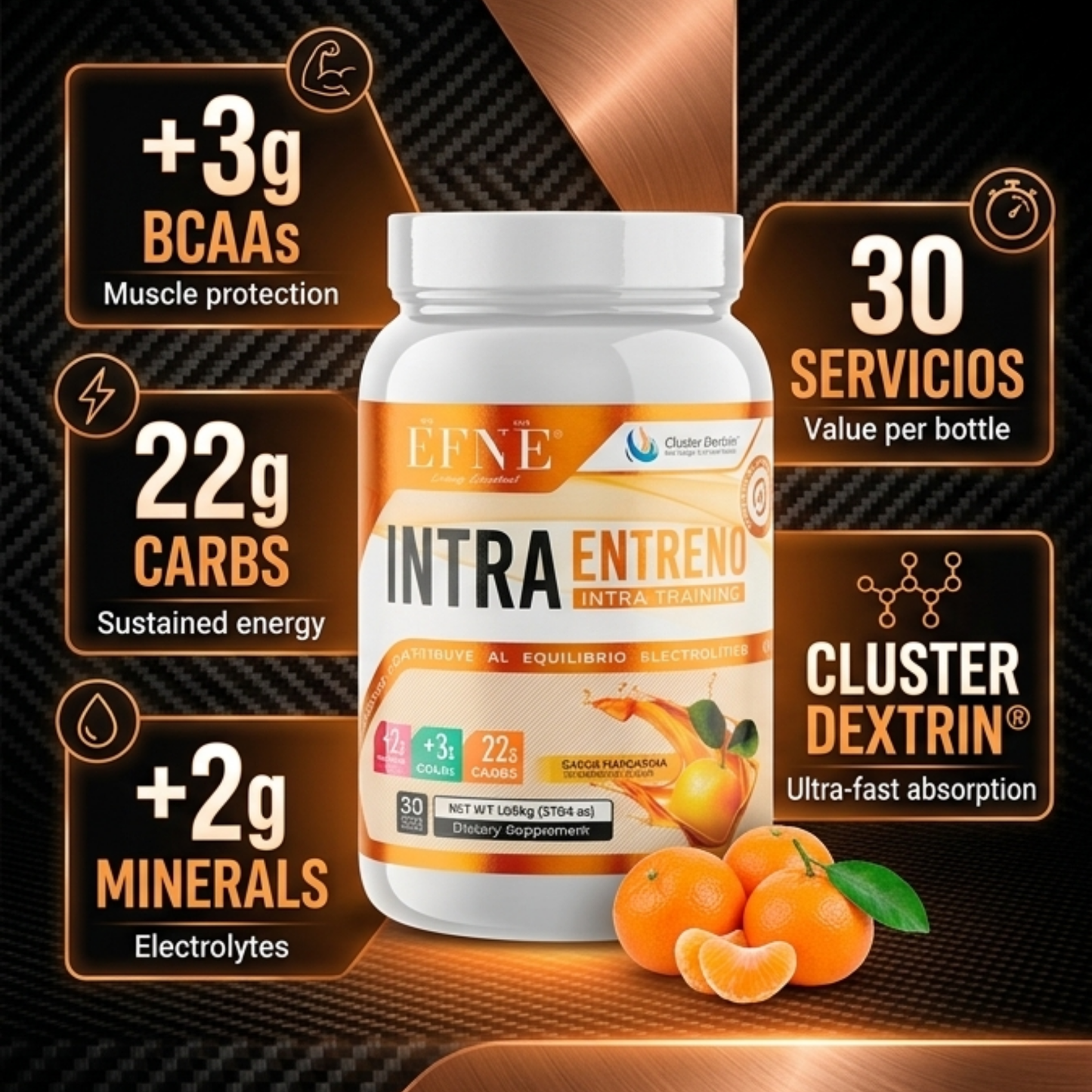 EFNE Intra Entreno (Intra-Training) Sabor Mandarina (1.05kg)