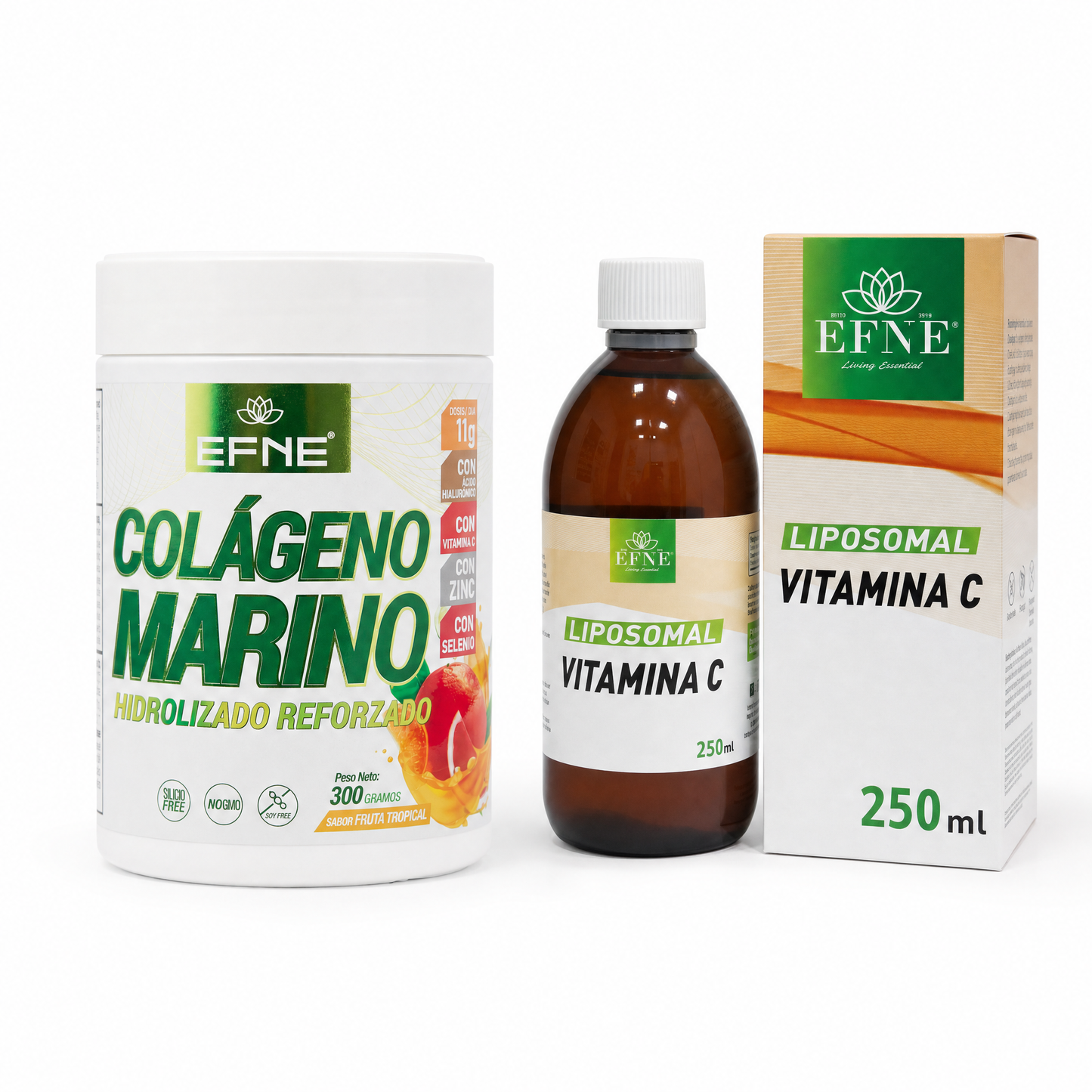 Pack Colágeno Marino Hidrolizado + Vitamina C Liposomal EFNE