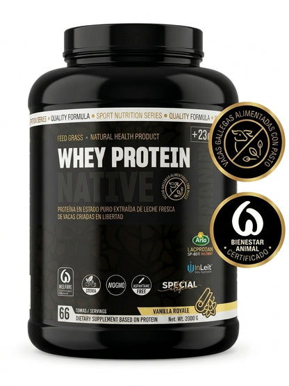 EFNE Whey Protein Native 2kg – Proteína Native Triple Patente (Arla, RENYLAC, InLeit) Sabor Bombón Twist