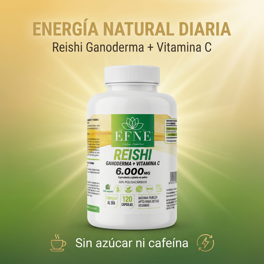 Reishi (Ganoderma) + Vitamina C – EFNE (120 cápsulas)