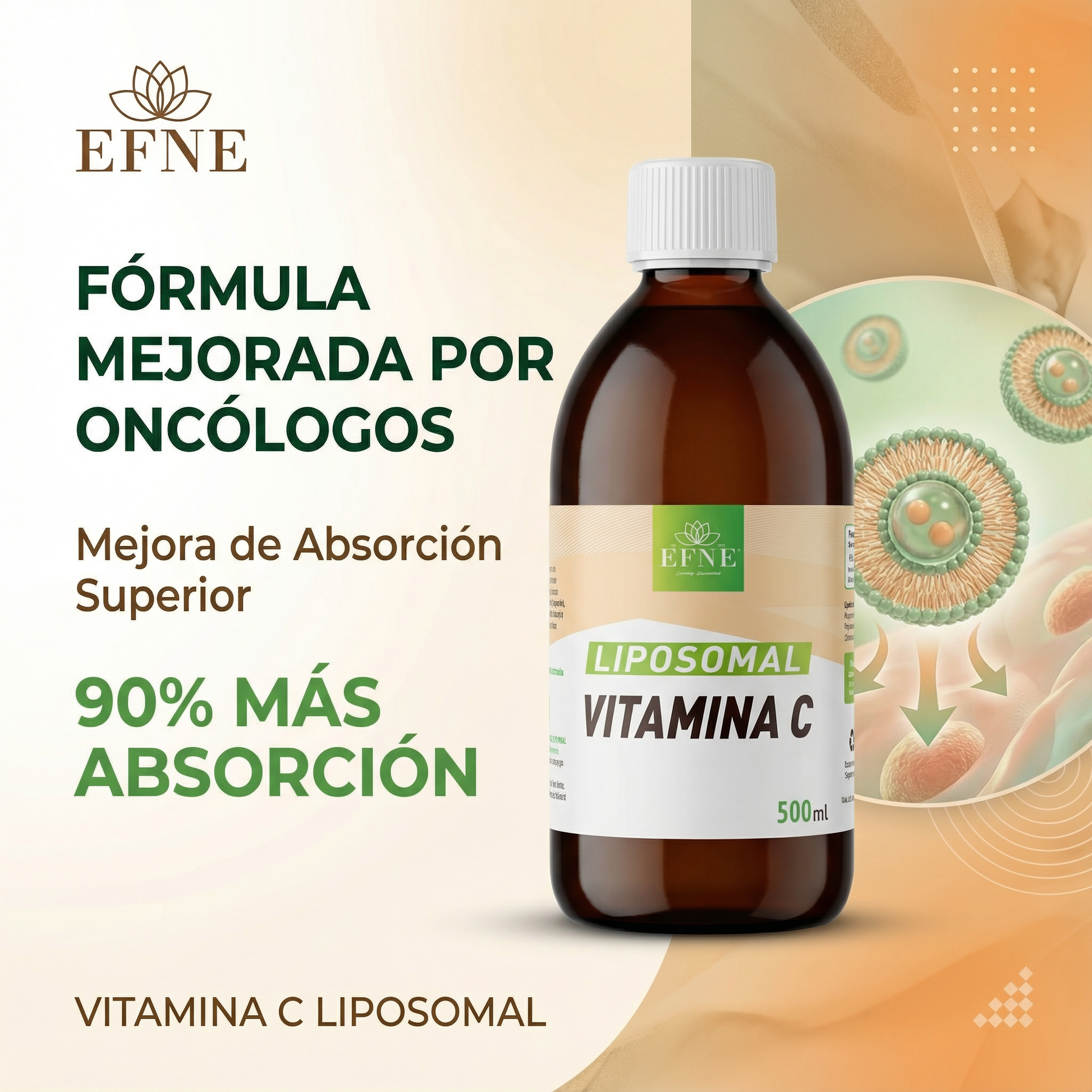 Vitamina C liposomal 1000mg, mejor vitamina C para colágeno, vitamina C desarrollada por oncólogos, suplemento para fatiga y defensas.