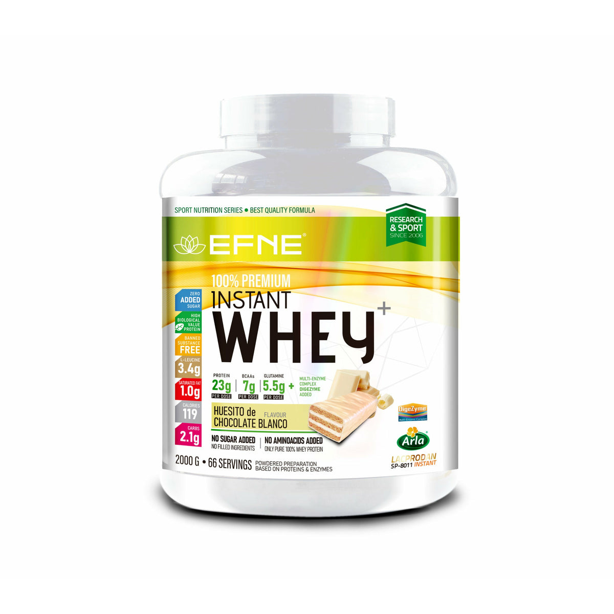 Proteína Whey Vainilla-Canela EFNE | Suave, Ligera y Efectiva con DigeZyme® (1kg / 2kg)