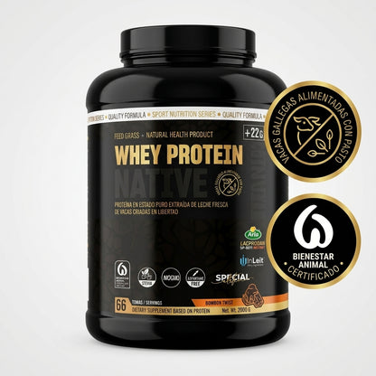 EFNE Whey Protein Native 2kg – Proteína Native Triple Patente (Arla, RENYLAC, InLeit) Sabor Vanilla Royale