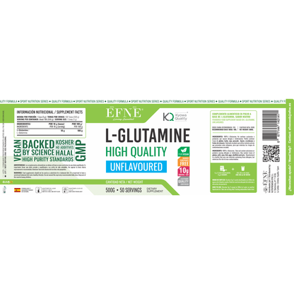 L-Glutamina Pura (Kyowa Quality®) - 500g | Recuperación Muscular y Salud Intestinal
