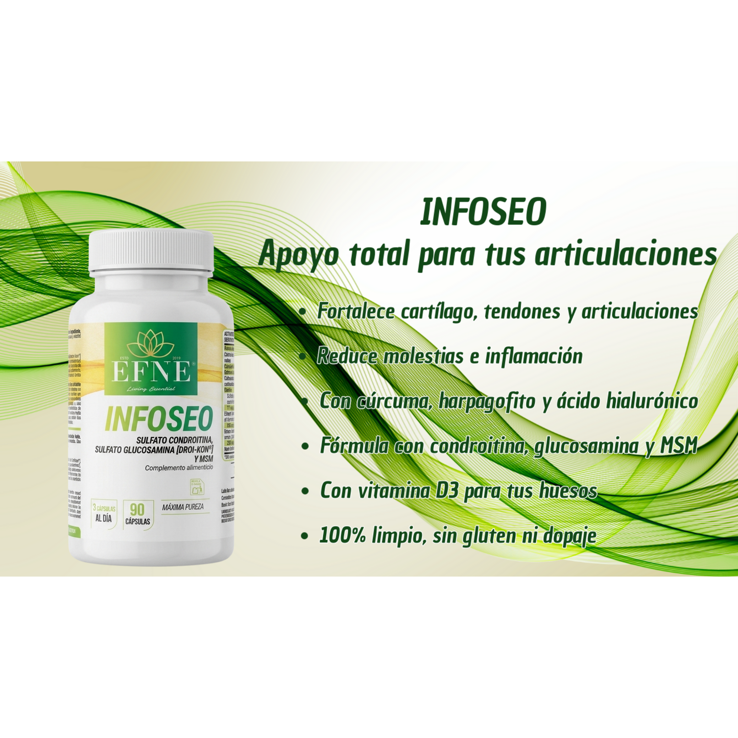 INFOSEO EFNE — 90 cápsulas Articulaciones y cartílago