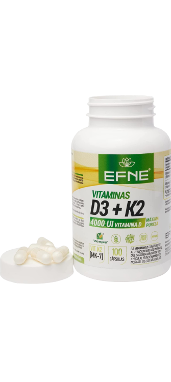 VITAMINA D3 + K2 4000ui con MK-7 Natural ( Extracto de Natto ) (Sistema inmune Top, Apatía, Cansancio)